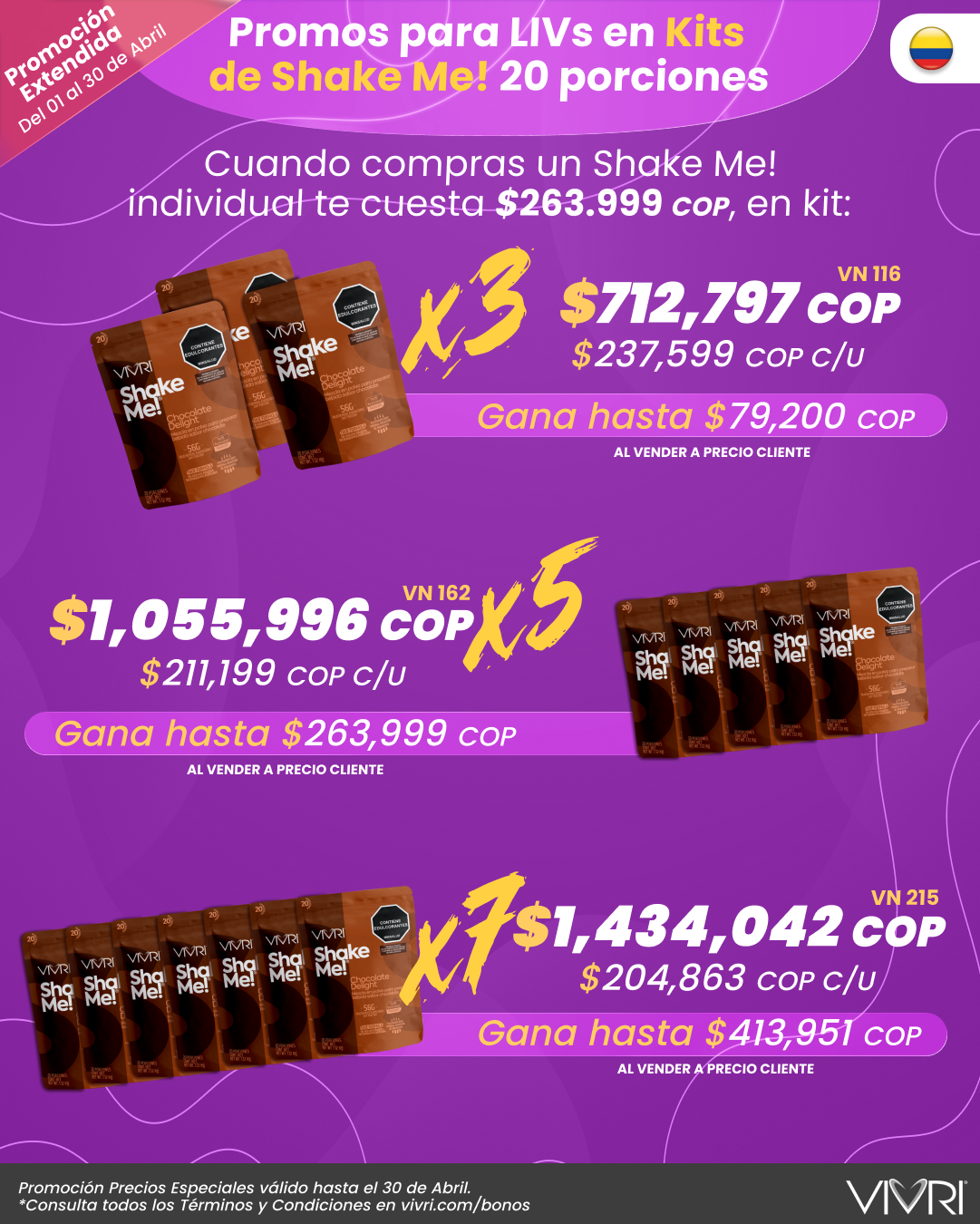 KITS X3 X5 X7 SHAKE ME! 20P