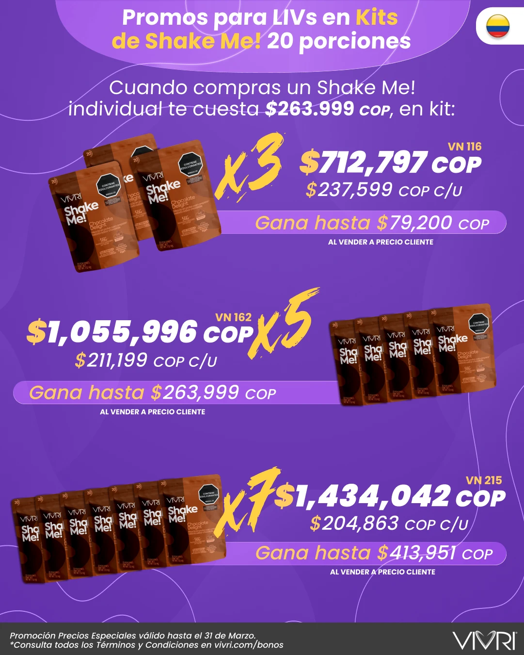 KITS X3 X5 X7 SHAKE ME! 20P