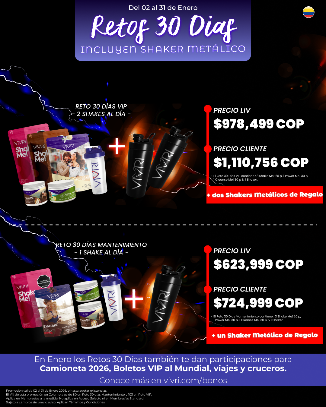 RETOS 30 DIAS + SHAKER METALICO
