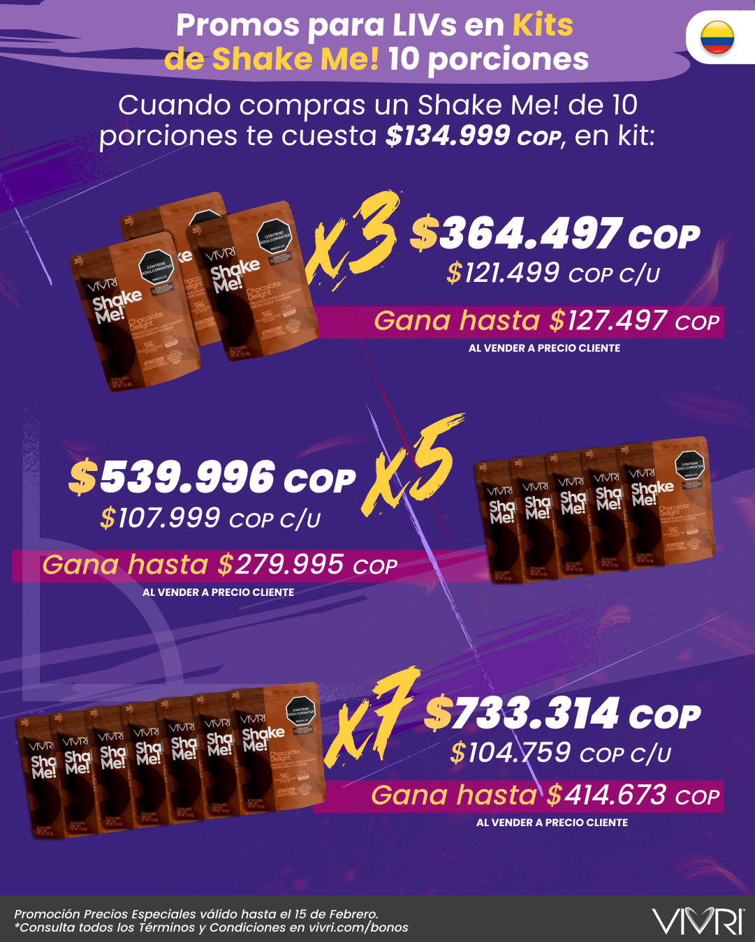 KITS X3 X5 X7 SHAKE ME 10P