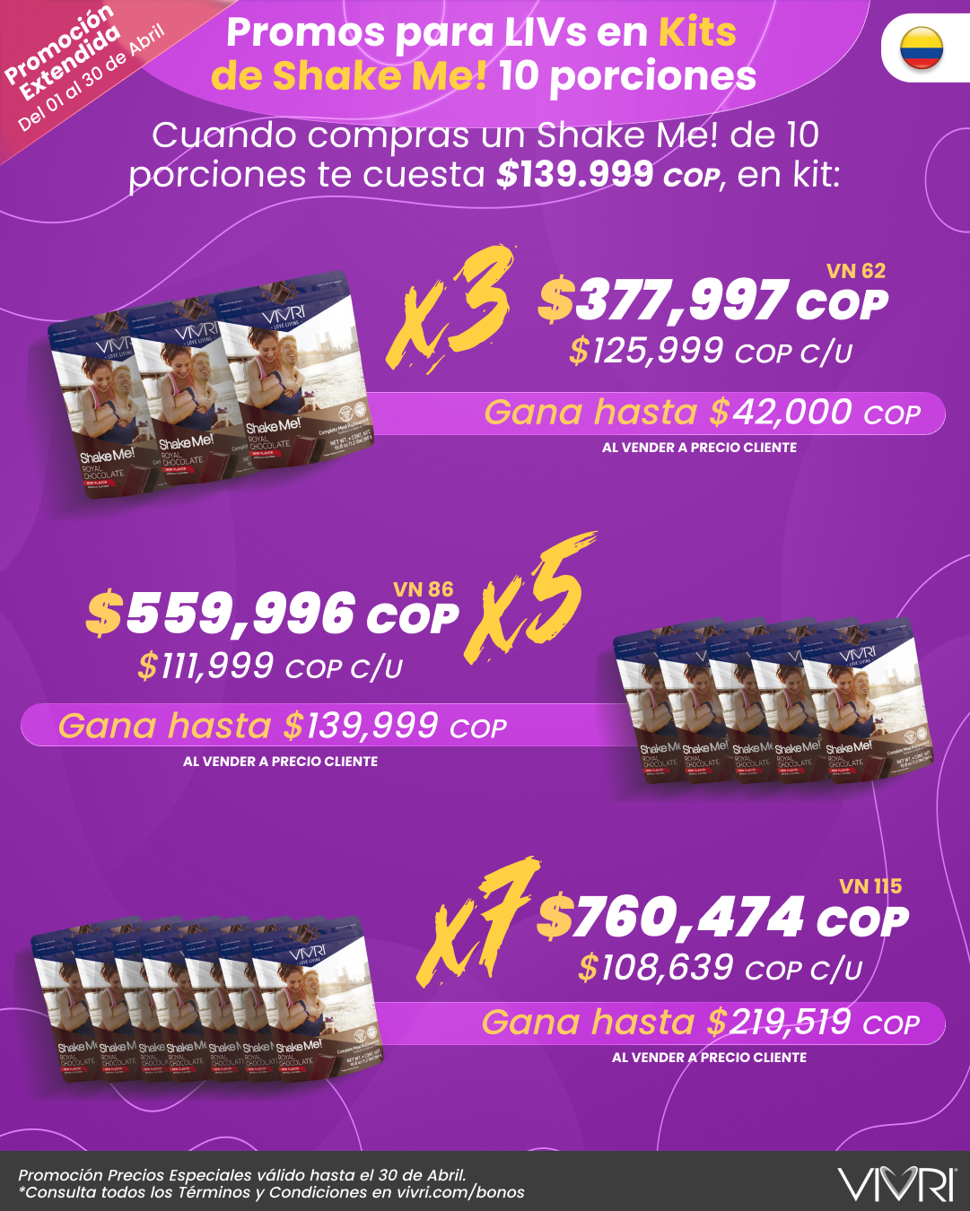 KITS X3 X5 X7 SHAKE ME! 10P