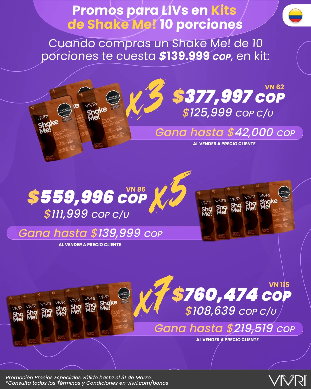 KITS X3 X5 X7 SHAKE ME! 10P