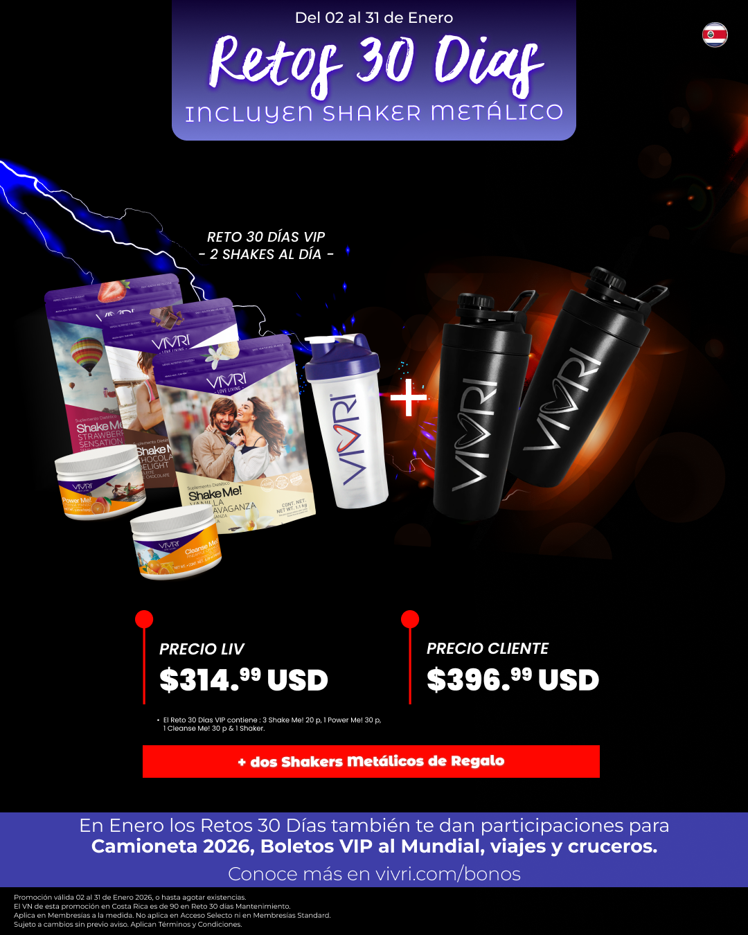 RETOS 30 DIAS + SHAKER METALICO