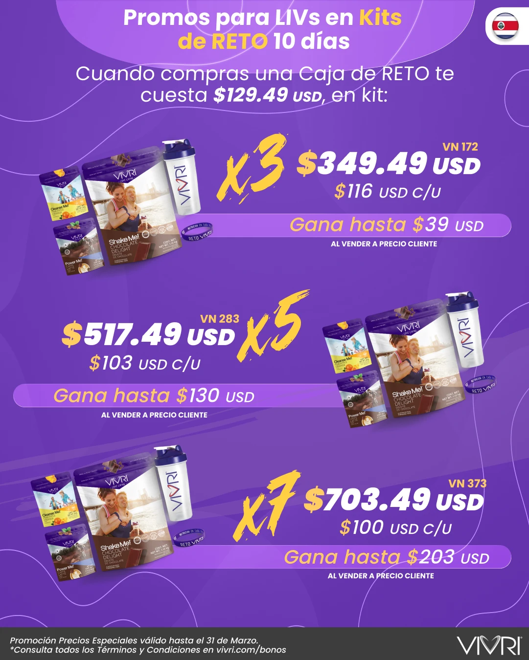 KITS X3 X5 X7 RETO 10 DÍAS