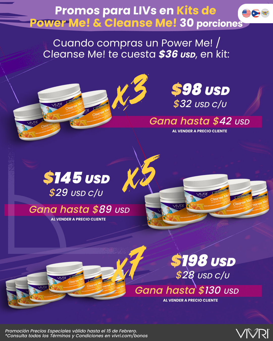 KITS X3 X5 X7 POWER ME! CLEANSE ME! 30P