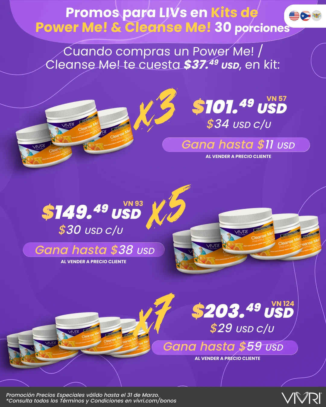 KITS X3 X5 X7 POWER ME! CLEANSE ME! 30P