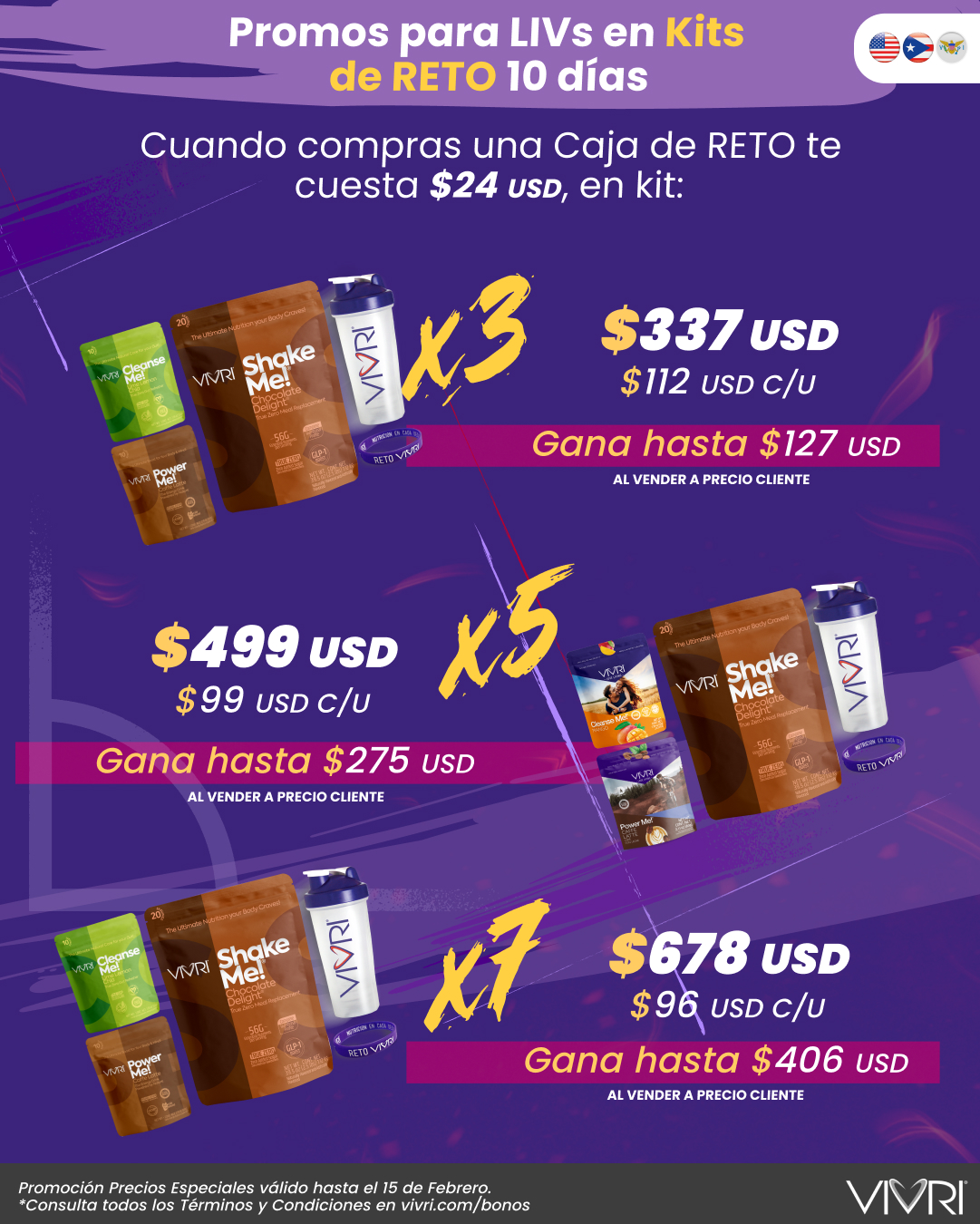 KITS X3 X5 X7 RETO 10 DÍAS