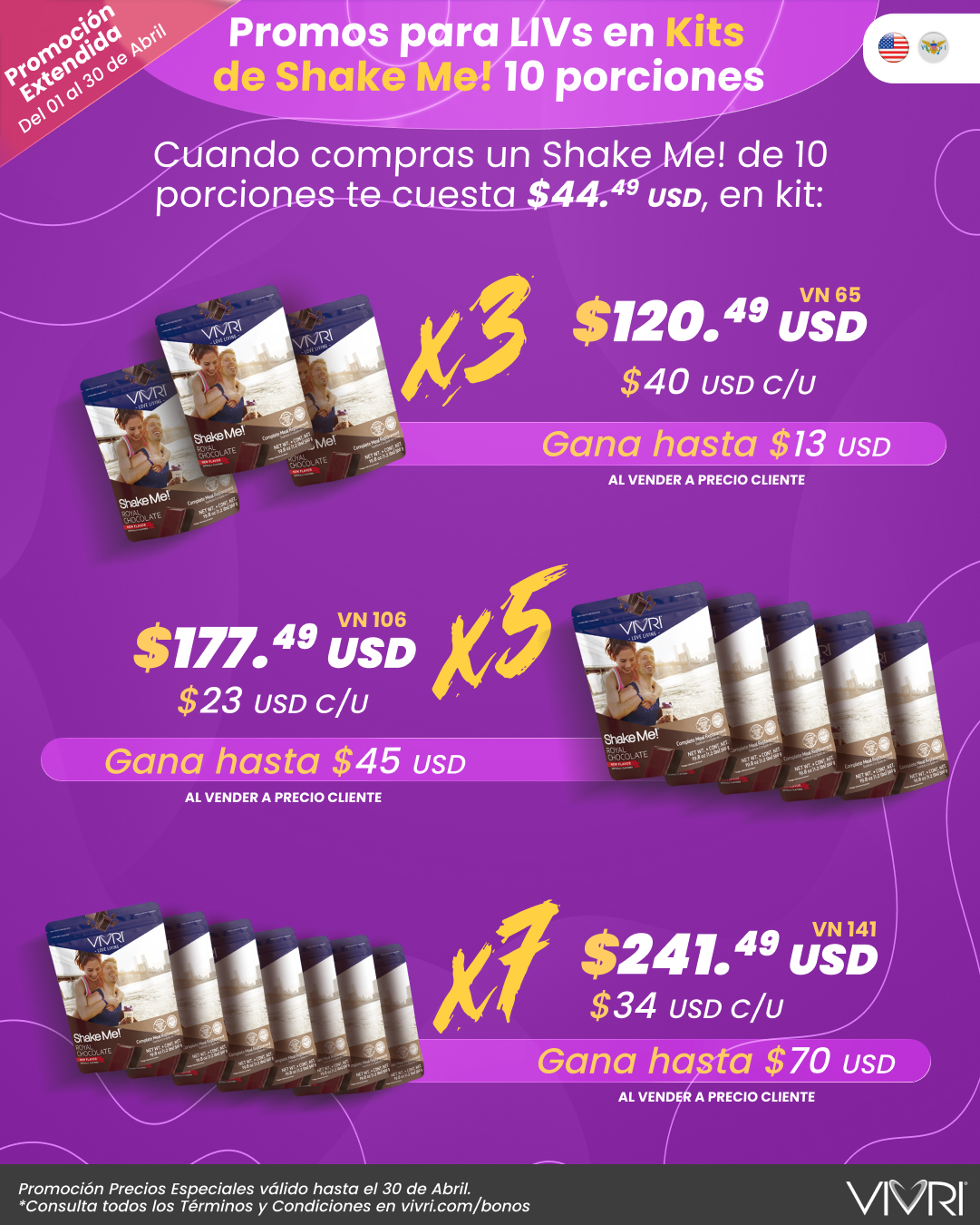 KITS X3 X5 X7 SHAKE ME! 10P