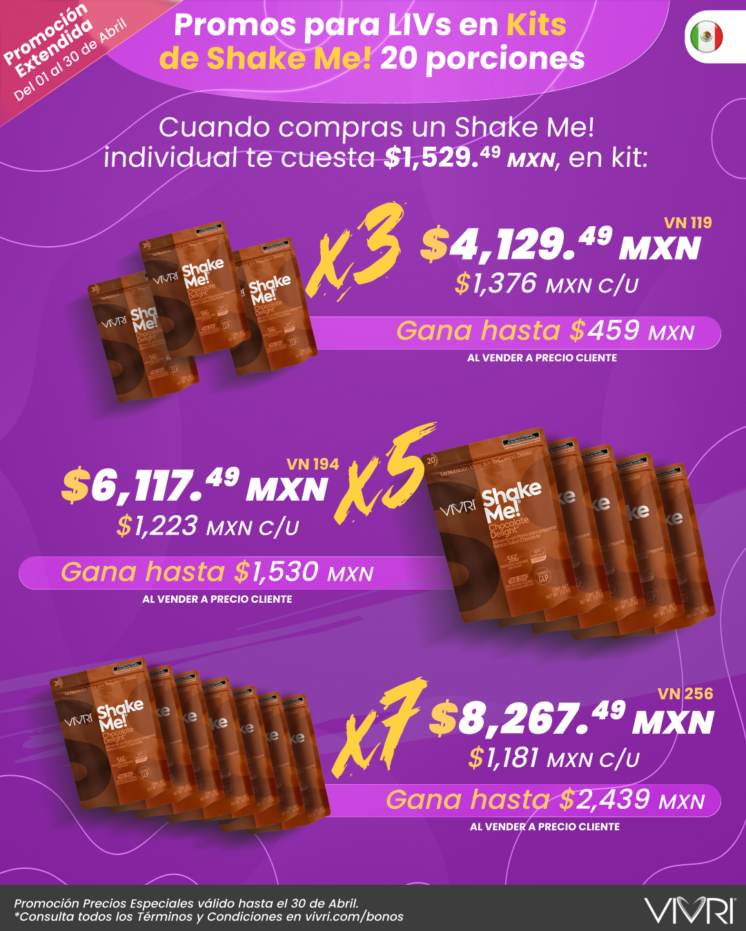 KITS X3 X5 X7 SHAKE ME! 20P