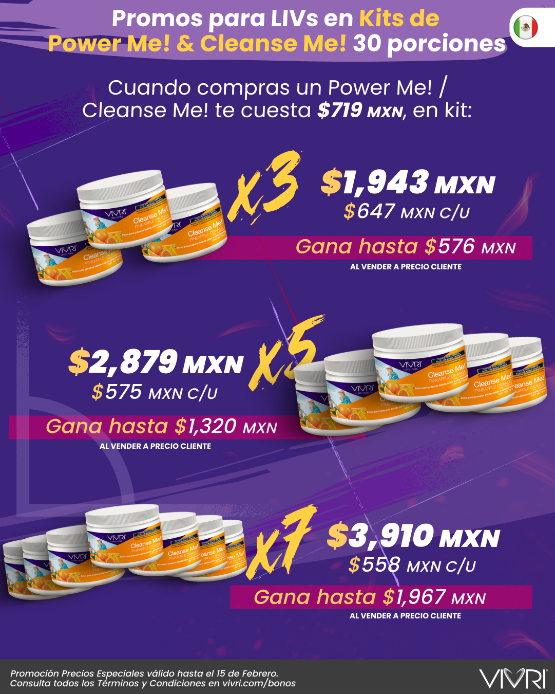 KITS X3 X5 X7 POWER ME! CLEANSE ME! 30P