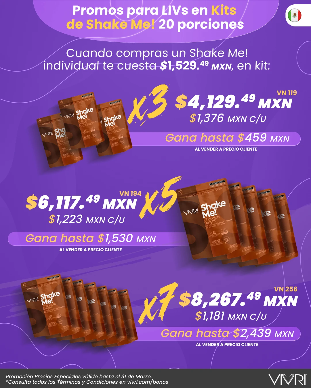 KITS X3 X5 X7 SHAKE ME! 20P