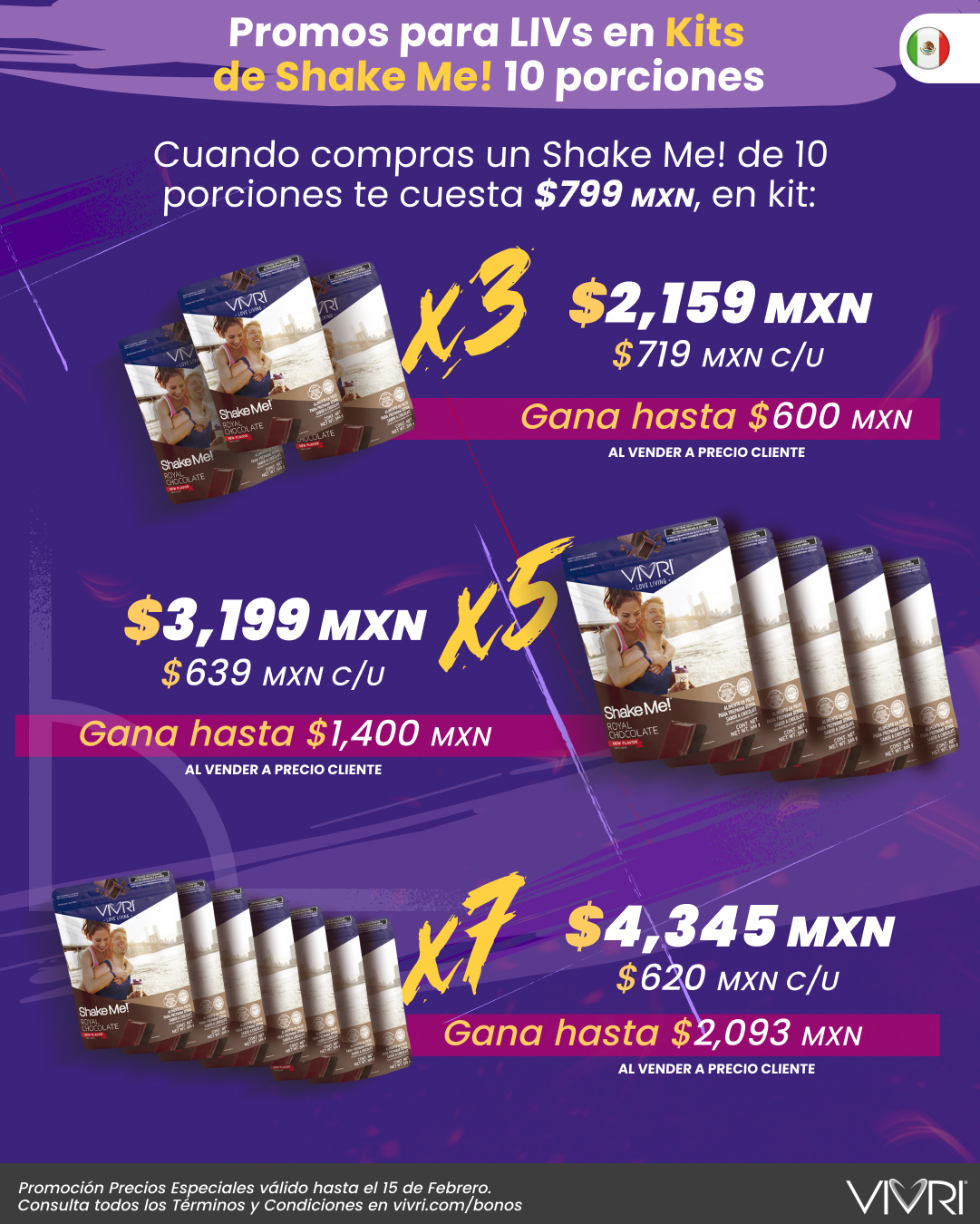 KIT X3 X5 X7 SHAKE ME 10P