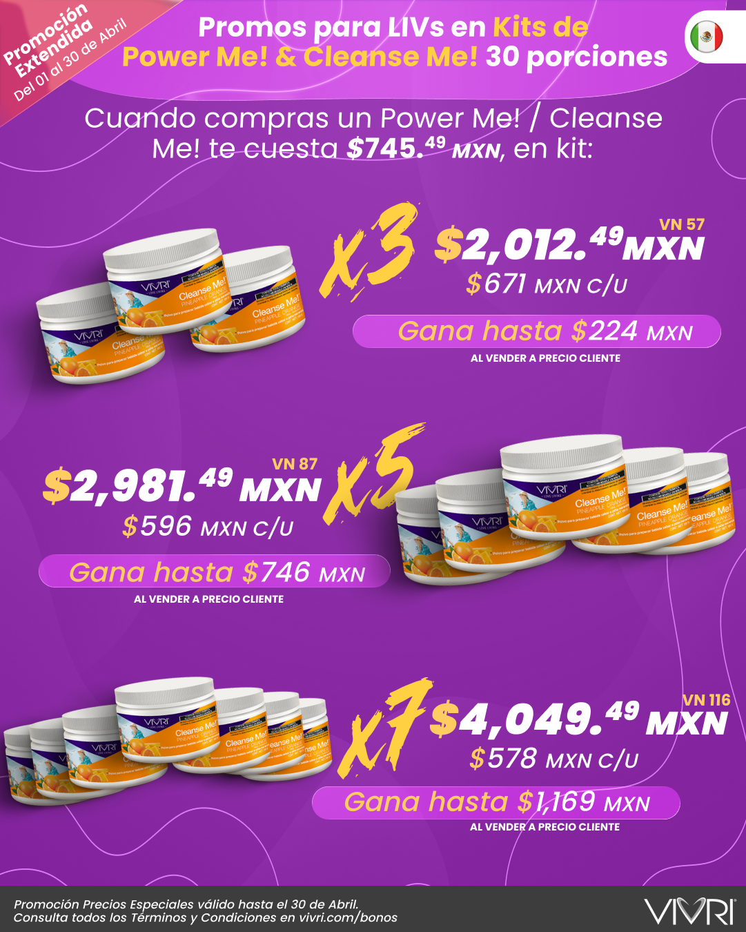 KITS X3 X5 X7 POWER ME! CLEANSE ME! 30P