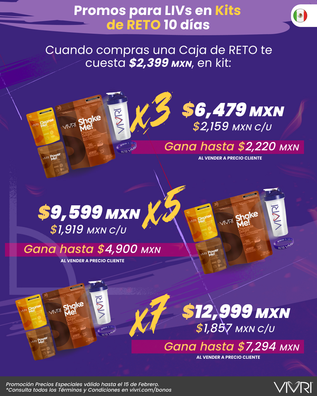 KITS X3 X5 X7 RETO 10 DÍAS