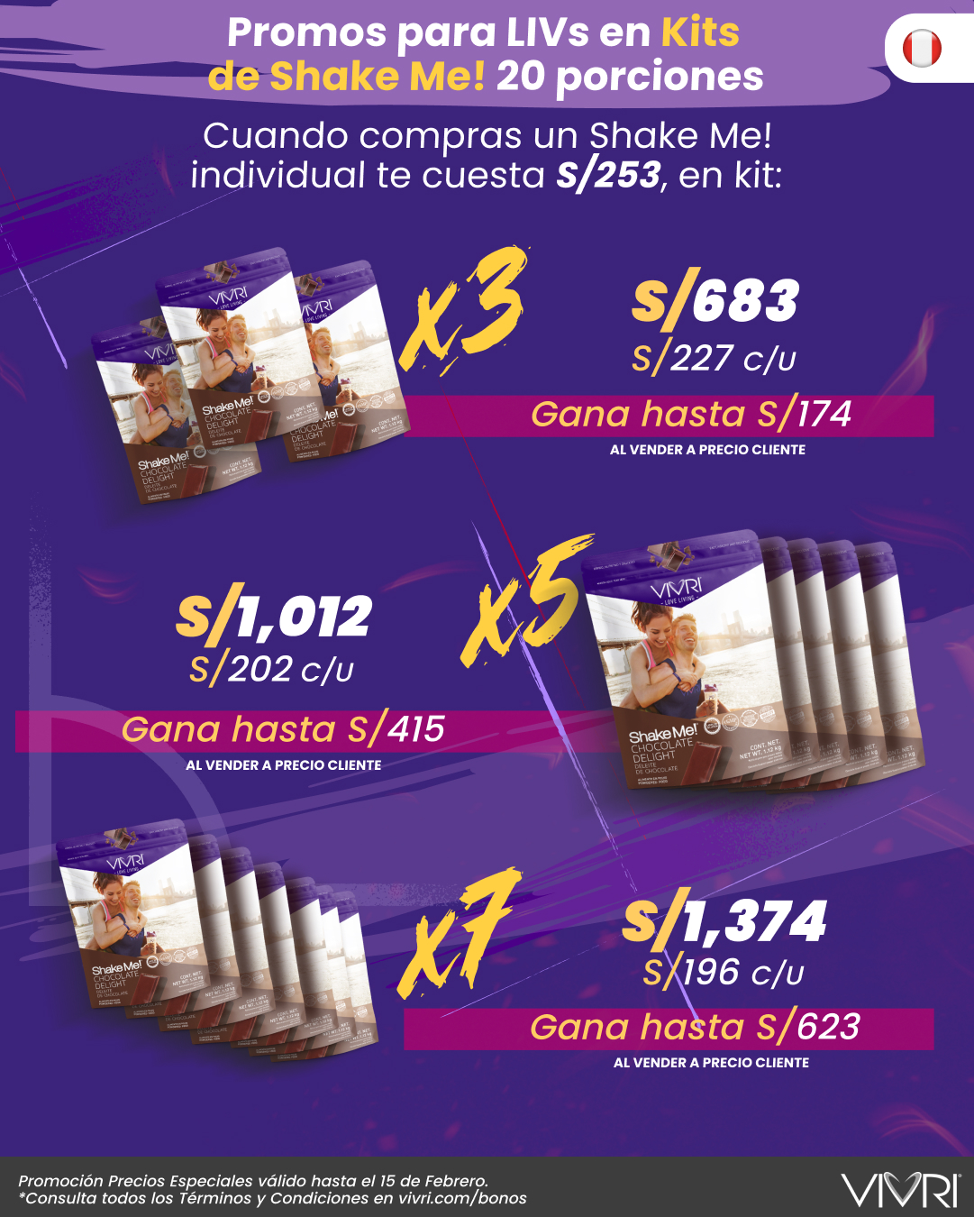 KITS X3 X5 X7 SHAKE ME 20P