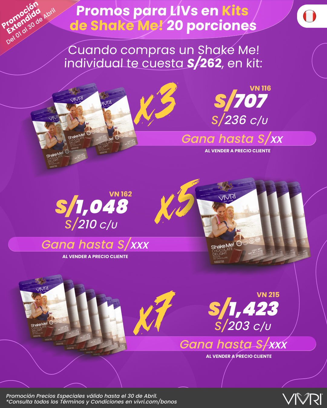 KITS X3 X5 X7 SHAKE ME! 20P