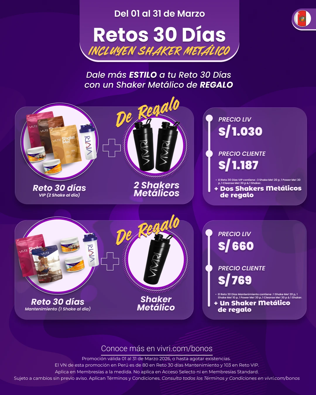 02 RETO 30 DÍAS + SHAKER METALICO