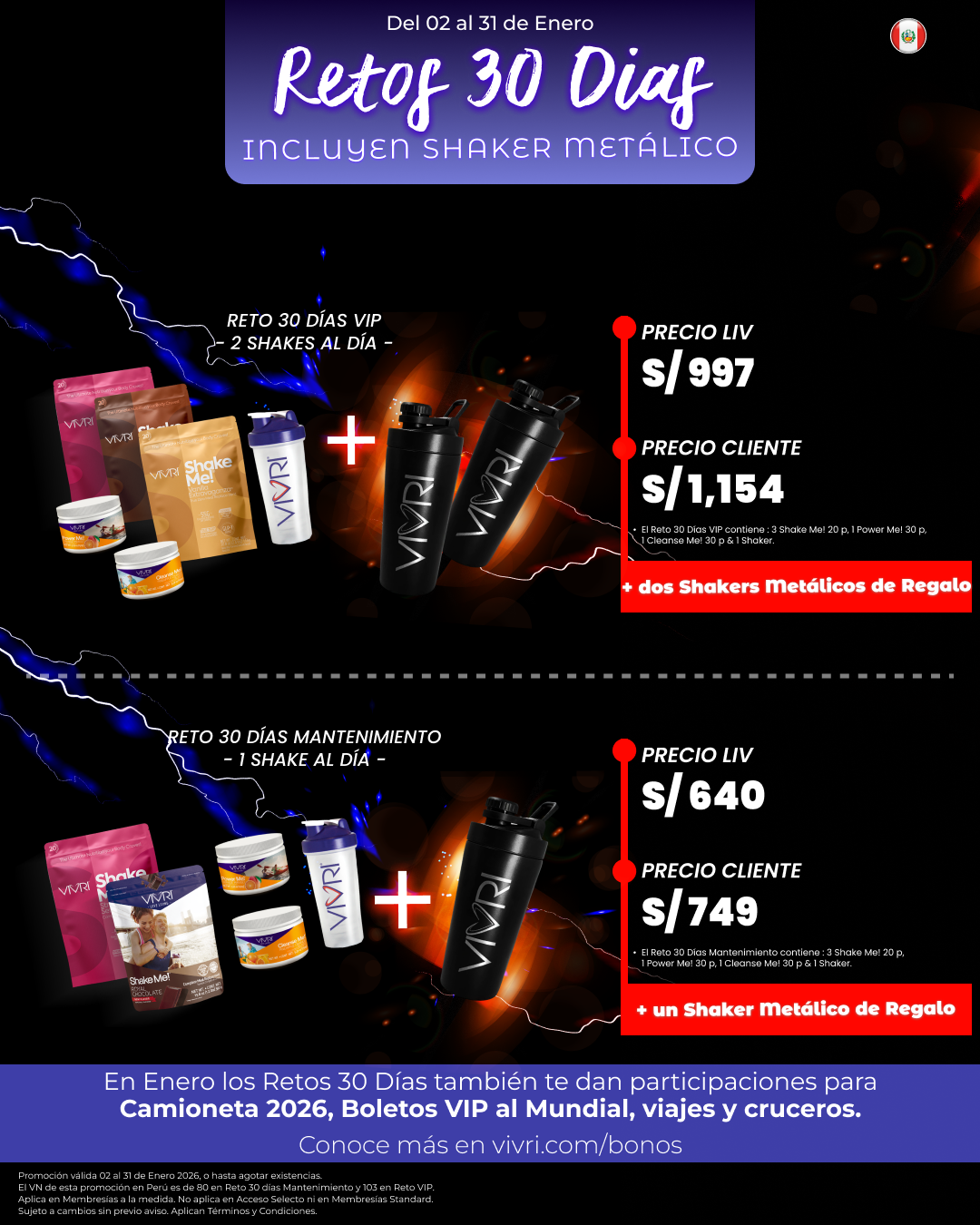 RETOS 30 DIAS + SHAKER METALICO
