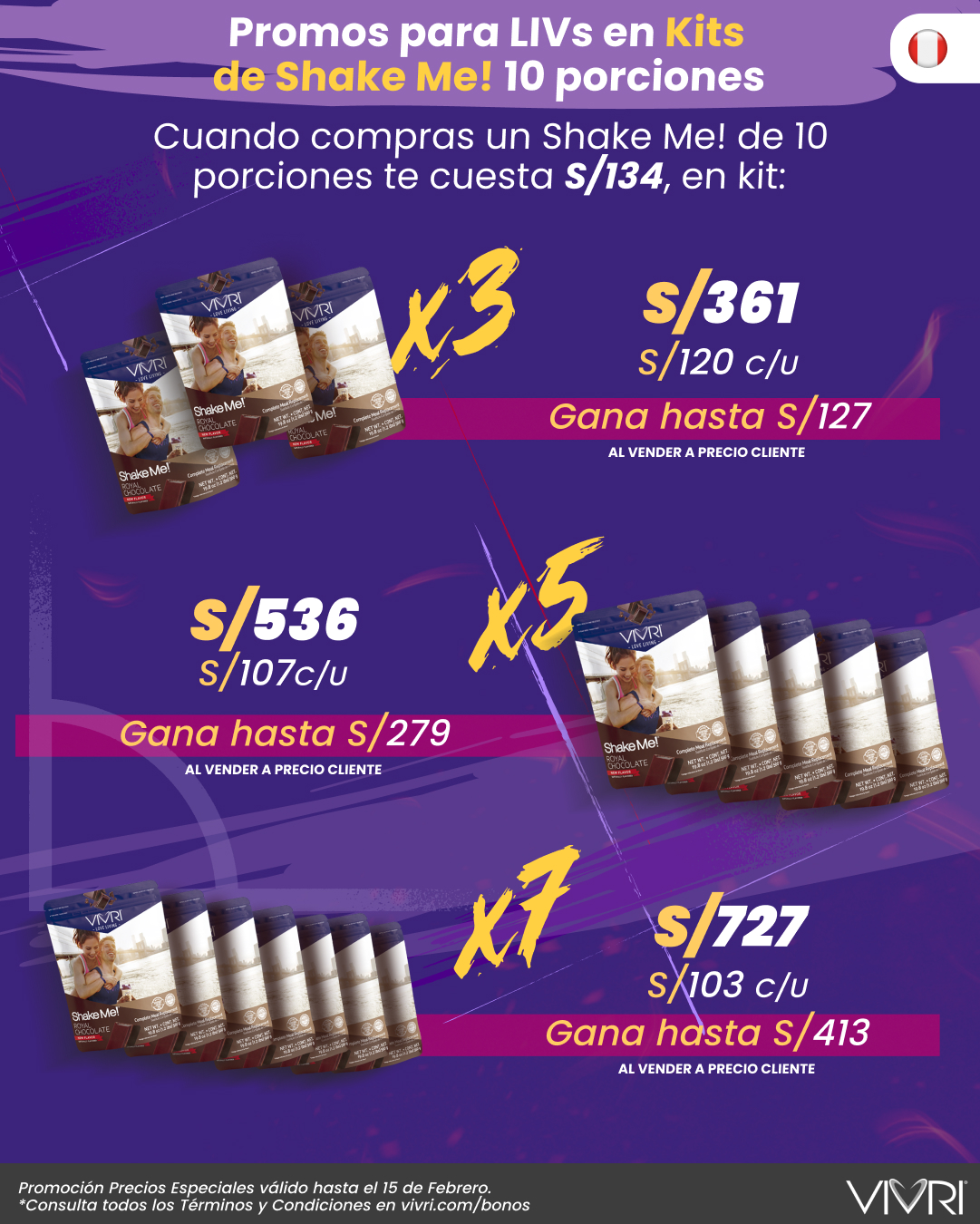 KITS X3 X5 X7 SHAKE ME 10P