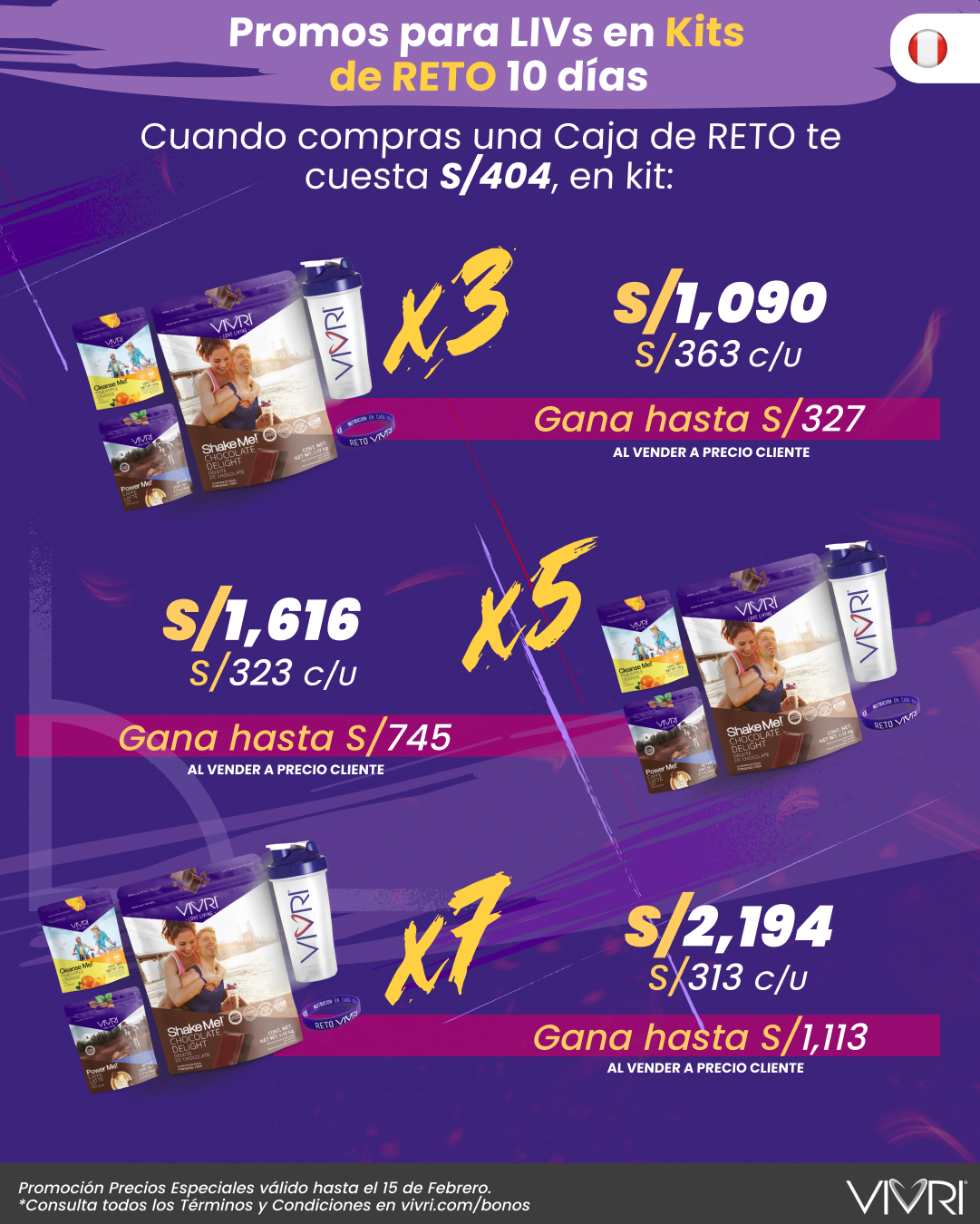 KITS X3 X5 X7 RETO 10 DÍAS