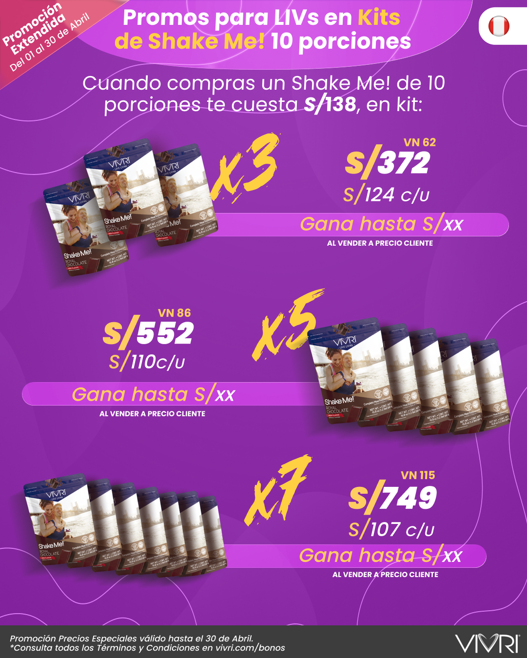 KITS X3 X5 X7 SHAKE ME! 10P