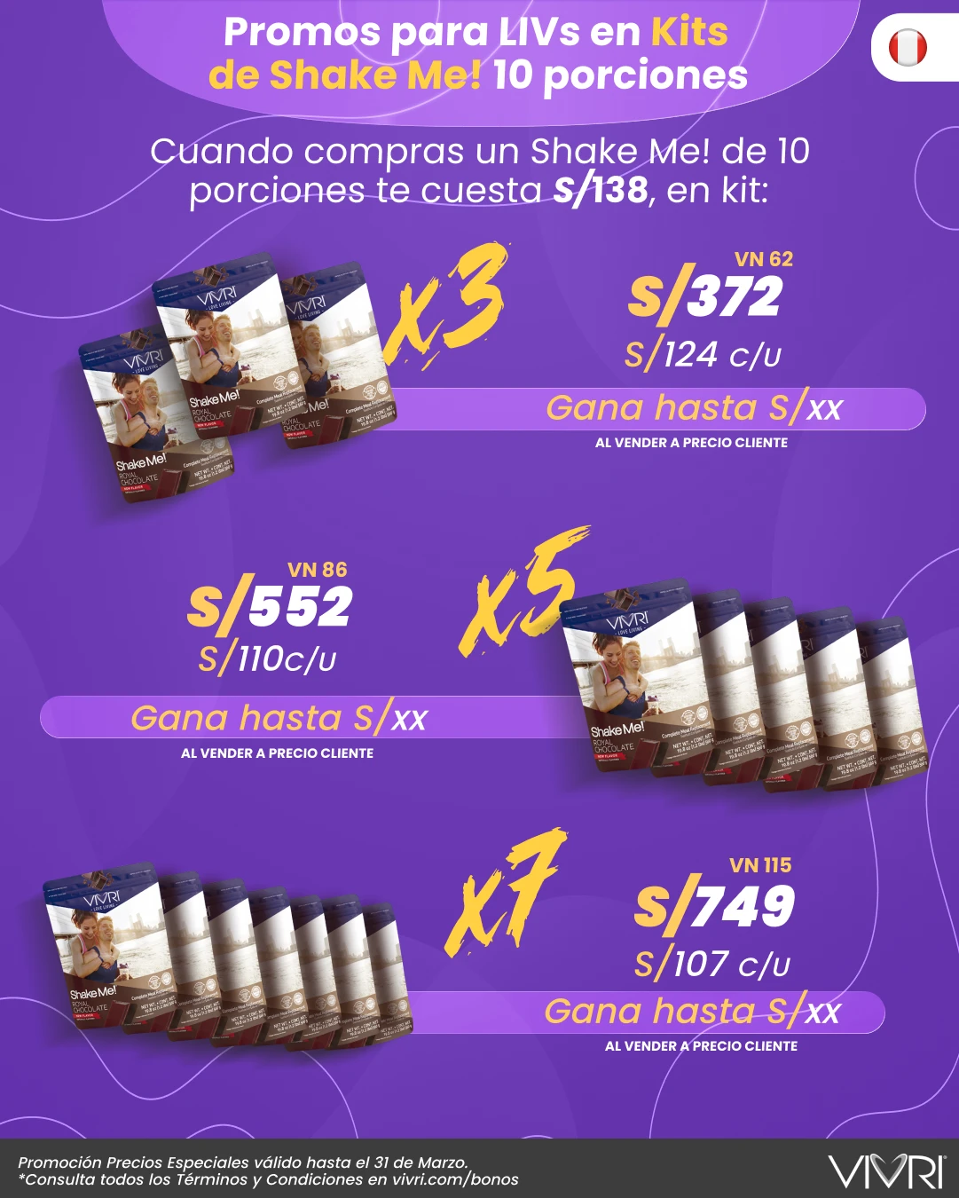 KITS X3 X5 X7 SHAKE ME! 10P