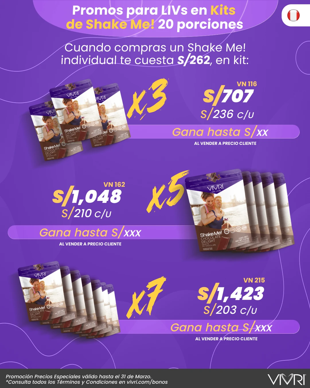 KITS X3 X5 X7 SHAKE ME! 20P