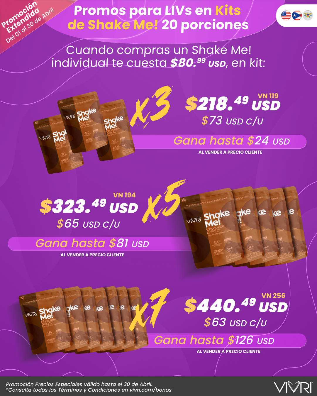 KITS X3 X5 X7 SHAKE ME! 20P