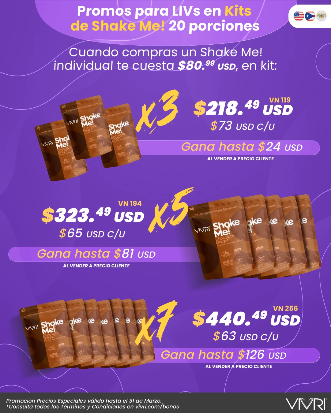 KITS X3 X5 X7 SHAKE ME! 20P