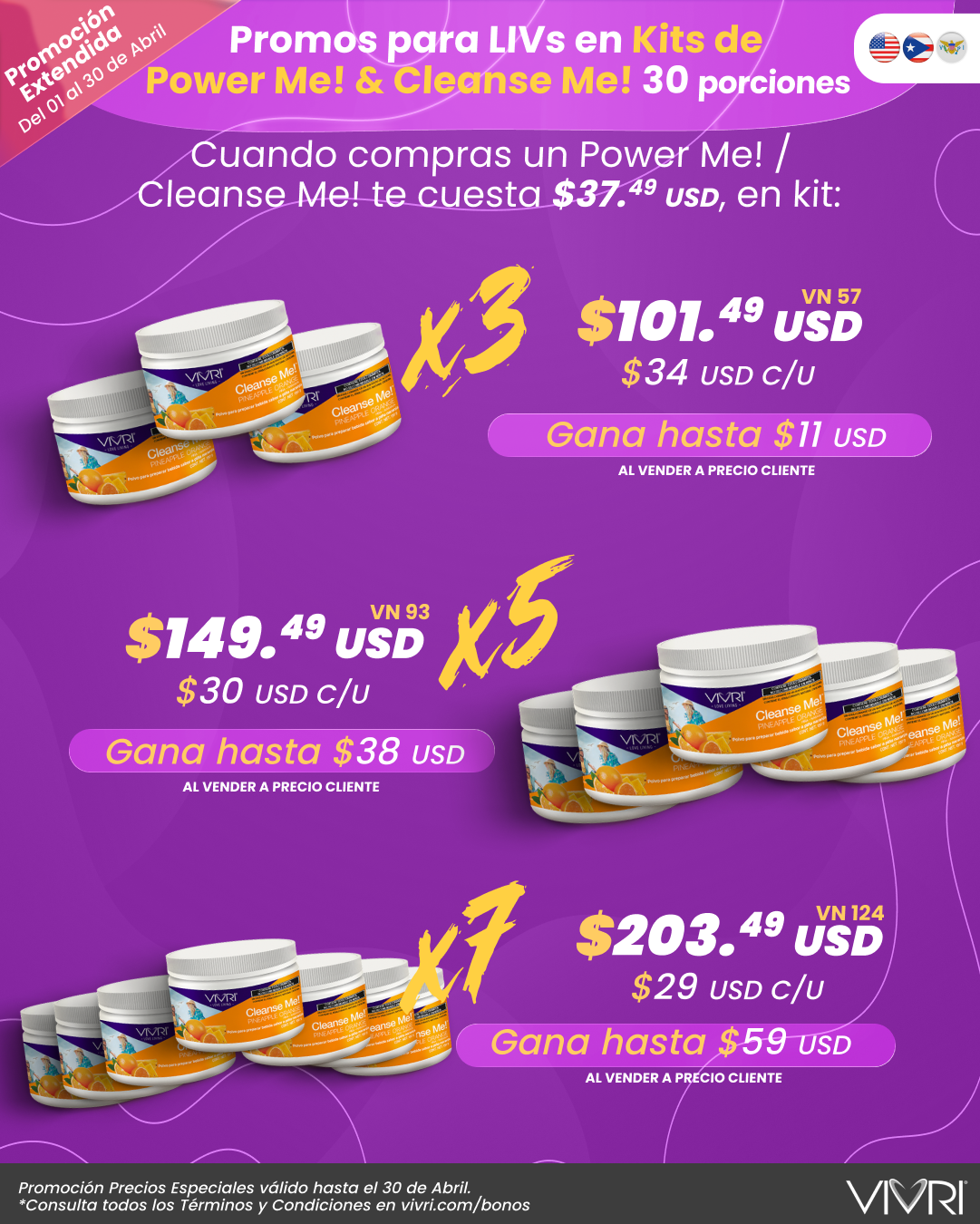 KITS X3 X5 X7 POWER ME! CLEANSE ME! 30P