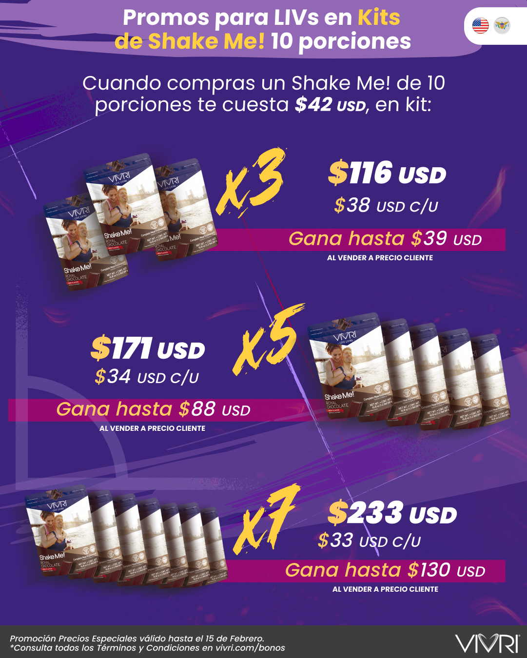 KITS X3 X5 X7 SHAKE ME 10P