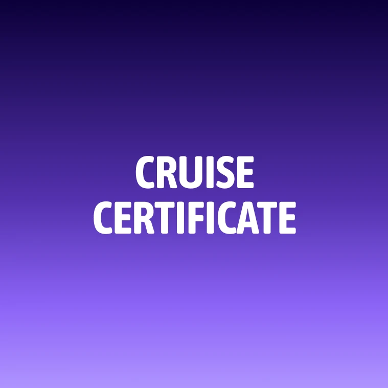 Cruise Certificate